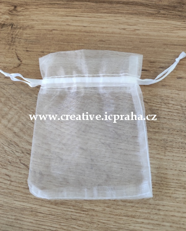 sáček - organza 9x11cm bílý